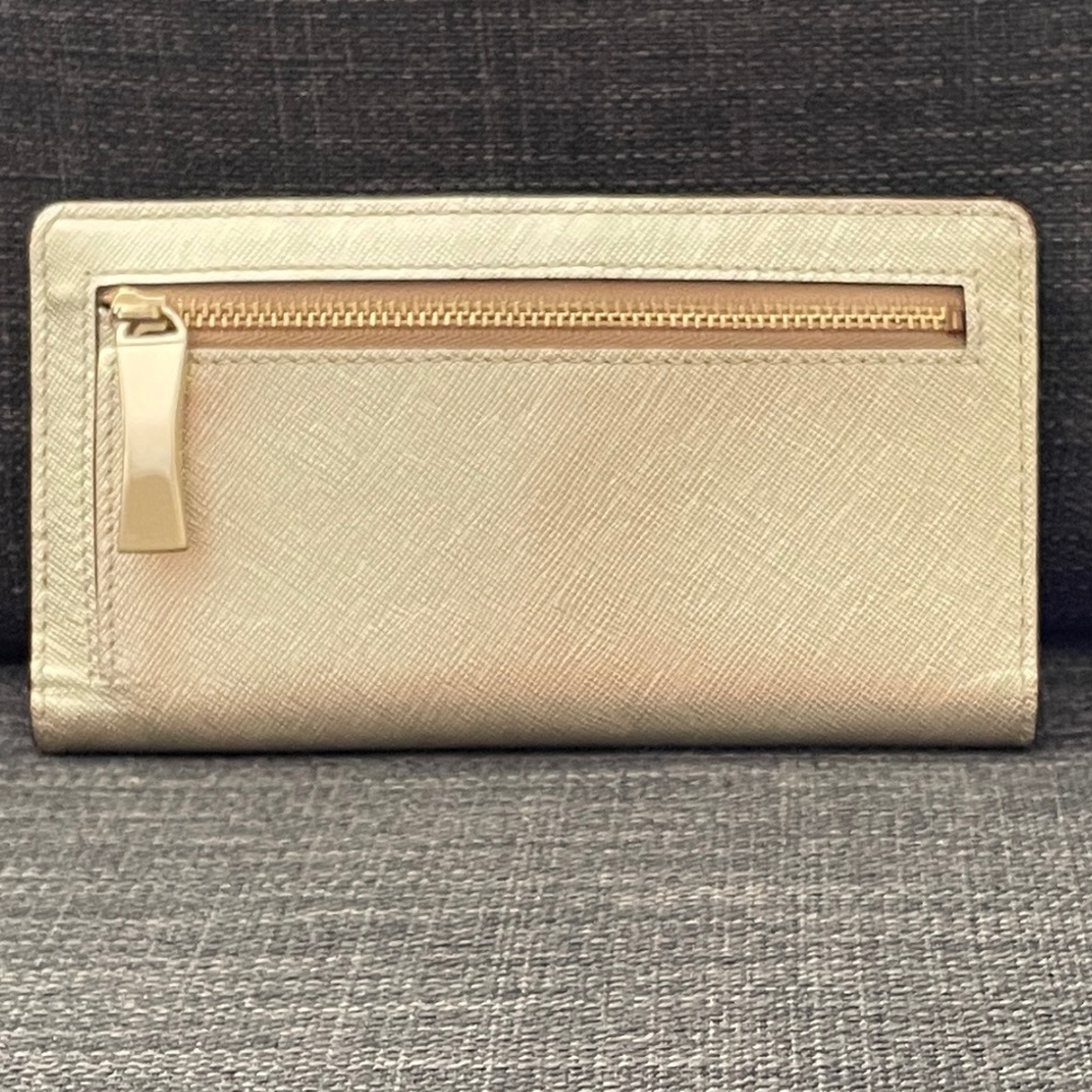 Kate Spade Gold Bi Fold Wallet - Picture 2 of 6